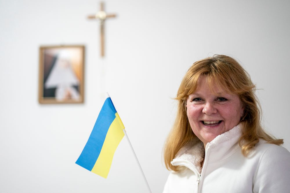 Svitlana Kruchynska, a refugee from Melitopol, Ukraine, left her home just as the Russian invasion began on Feb. 24, 2022. She crossed the border into Poland with her daughter Ruslana on March 1, and eventually moved into a residence owned by Dominican sisters in Krakow, Poland. (Gregg Brekke)