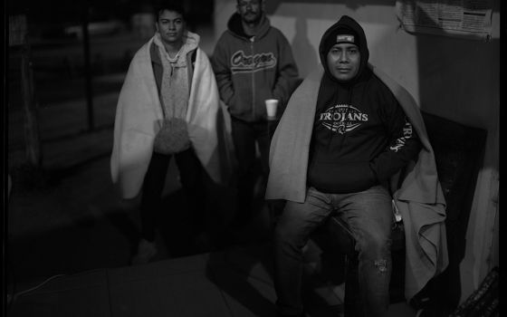 From left, Brian, Alejandro, and Humberto were among the men expelled in the middle of the night in late October at the U.S.-Douglas, Texas, border crossing. (Lisa Elmaleh)