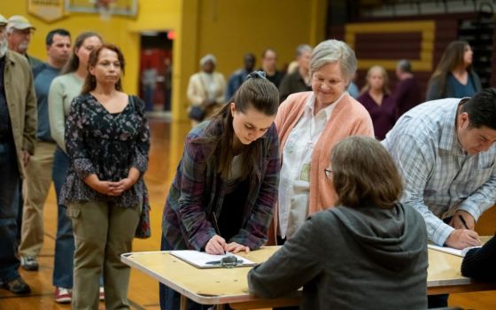 Hulu's series "Dopesick" examines how the Sackler family's Purdue Pharma triggered a drug epidemic. Here Notre Dame of Montreal Sr. Beth Davies, played by Meagen Fay, accompanies Betsy Mallum (played by Kaitlyn Dever). (Hulu/Gene Page)