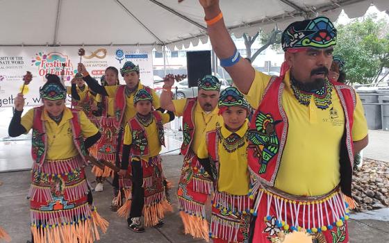 Matachines dancers perform during the "Festival of Faiths" held Jan. 24 in San Antonio, Texas. (Courtesy of Martha A. Kirk)
