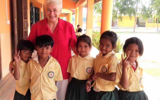 Presentation Sr. Anne Lyons at Xavier Jesuit School in Phnom Bak, Sisophon, Cambodia, where she worked between 2016 and 2019. (Courtesy of Anne Lyons)
