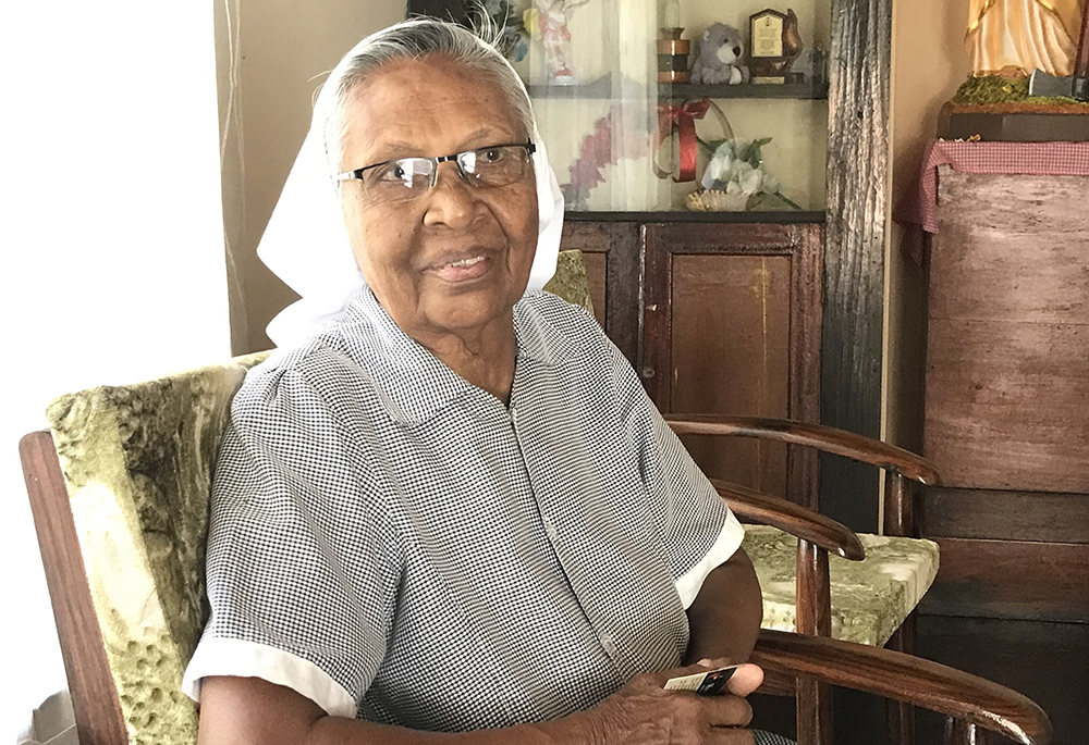 Salvatorian Sr. Pauline Pieris, who initiated the Lay Salvatorian association in Sri Lanka, at her St. Joseph's Convent in Wattala, near Colombo (Thomas Scaria)