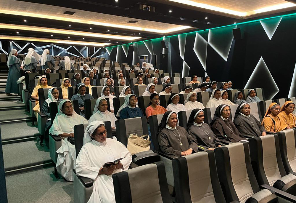 Members of the Kerala Conference of Major Superiors, representing more than 40,000 members, are pictured at a planning meeting of the common activities after Sr. Ardra Kuzhinapurathu took over as the conference’s first woman president in June 2023. (Courtesy of Sr. Ardra Kuzhinapurathu)