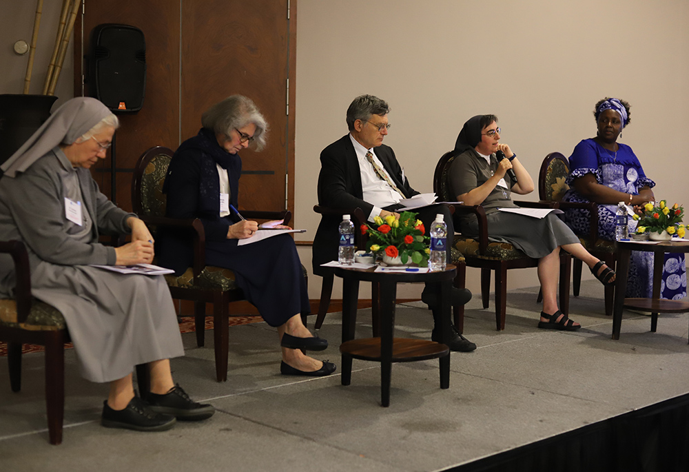 Catholic sisters and other partners are pictured during a panel discussion organized by the Conrad N. Hilton Foundation's Catholic Sisters initiative at Taj Pamodzi Hotel on May 30 in Lusaka, the capital city of Zambia. (GSR photo/Doreen Ajiambo)