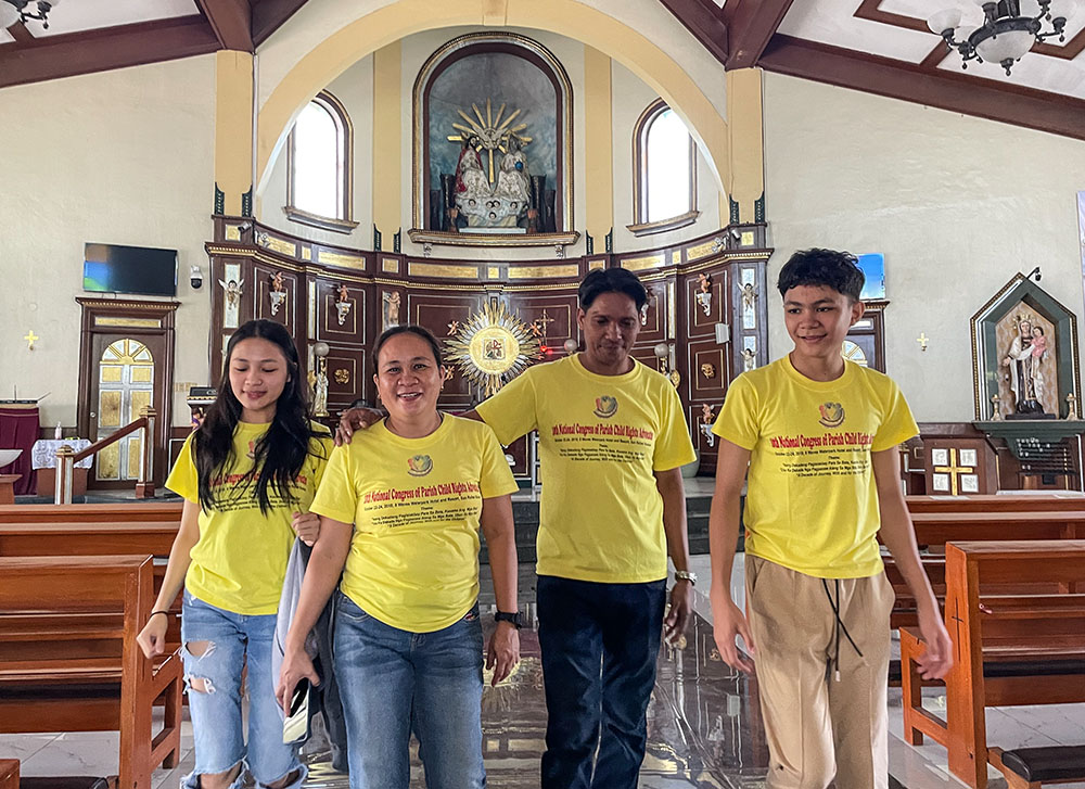 From left: Julie, Flordeliza, Joseph and Julius Genetiano are advocates with the Salvatorian Pastoral Care for Children program. (Tonette Orejas)