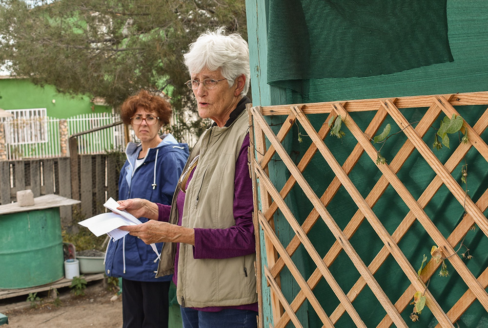 Mercy Sr. Kathleen Erickson, in foreground, is seen in 2017 at the Tabor House in Juárez, a Mexican city on the border with the United States. (CNS/Courtesy Sisters of Mercy of the Americas)