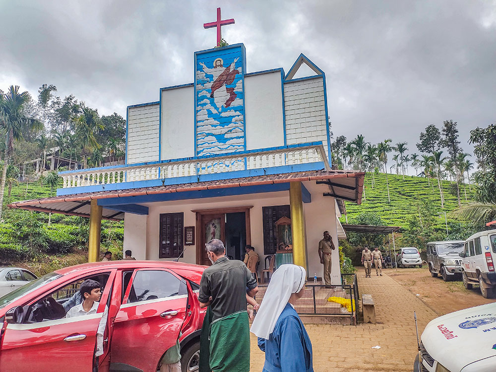 St. Sebastian Church in Chooralmala lost nine members of its 35 families in a landslide that devastated the Wayanad district of the southwestern Indian state of Kerala. The parish functions as a coordinating unit of the government rescue operators. (Thomas Scaria)