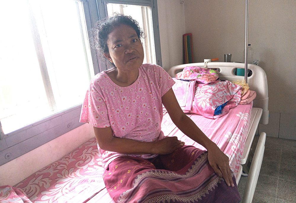 St. Vincent's Center & Clinic in Mymensingh also serves as a shelter for the sick. Triphola, a 36-year-old stroke patient, stays at the clinic free of charge. (GSR photo/Sumon Corraya)