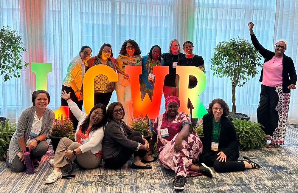 A group of Giving Voice members gathers at the Leadership Conference of Women Religious assembly on Aug. 14, in Orlando, Florida.