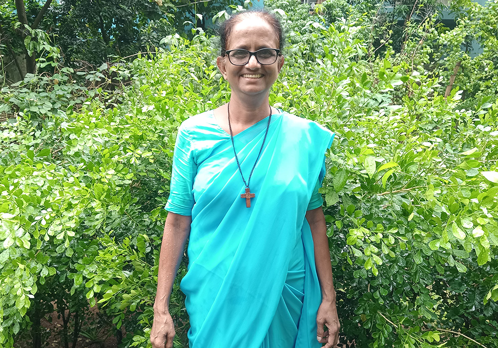 Sr. Nirmola Maria Goretti Cruze, 56, a member of the Holy Cross Sisters, has been working with children with disabilities in Bangladesh for 20 years. (Sumon Corraya)