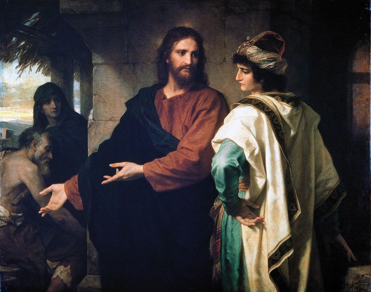 Cristo y el joven rico, pintura de Heinrich Hofmann. (Foto: cortesía www.bible.gallery)