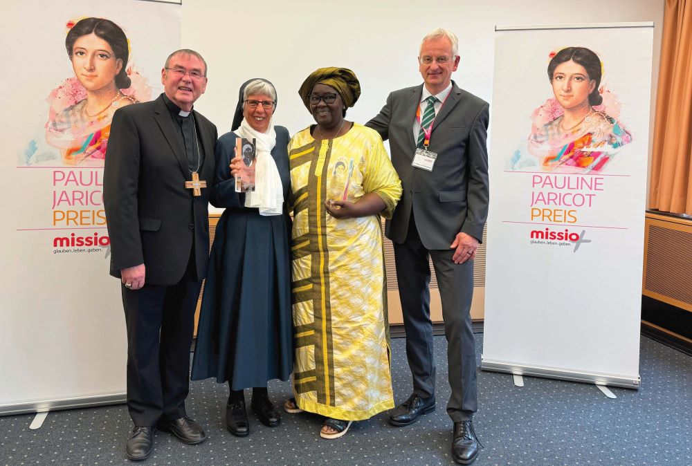 Sr. Lorena Jenal, second from left, during an awards ceremony in Germany.