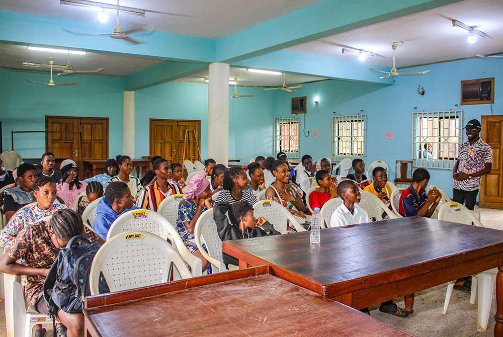 Students of the 3M ICT Hub during their final project presentation in July. The digital training center in Benin City, Nigeria, is run by the Medical Missionaries of Mary. (GSR photo/Valentine Benjamin)