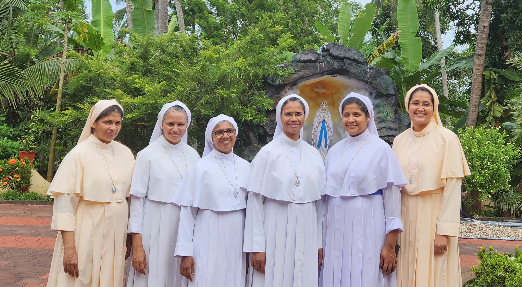 Sisters at a grotto