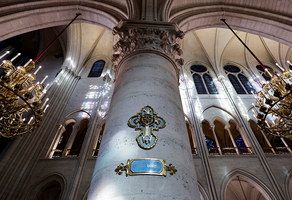 This is a view inside the Notre Dame Cathedral in Paris on Nov. 29. The cathedral is set to reopen in early December, with a planned weekend of ceremonies on Dec. 7 and 8, five years after the 2019 fire that ravaged the world heritage landmark. (OSV News/Stephane De Sakutin, pool via Reuters)