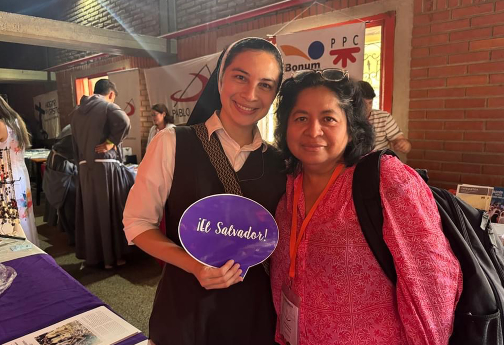 GSR Latin American Correspondent Rhina Guidos with a fellow Salvadoran, Sr. Brenda Chacon, a Franciscan Sister of Mary Immaculate (GSR photo/Helga Leija)