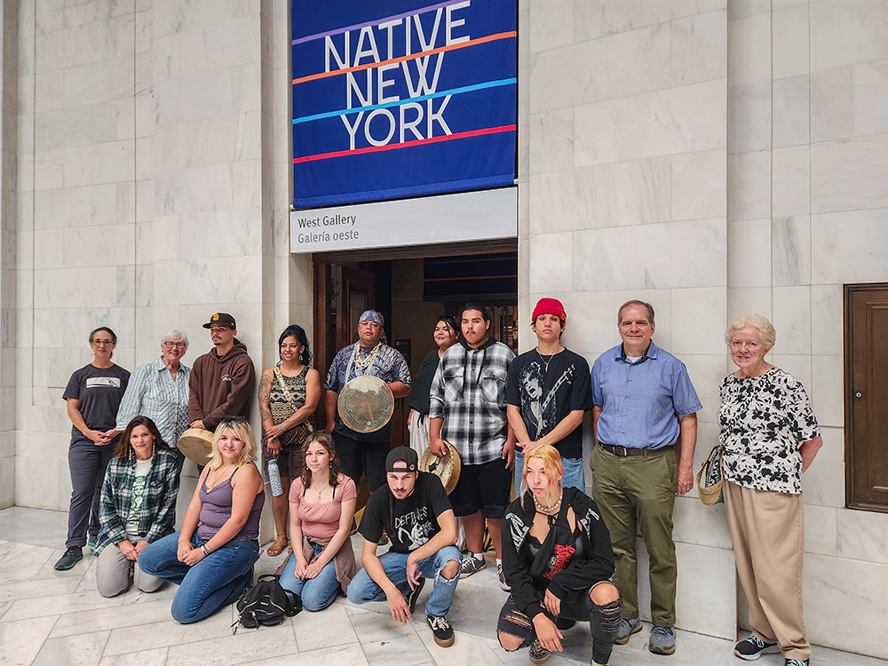 Members of the Stockbridge-Munsee Community Band of Mohican Indians in Wisconsin, visited New York in late August and early September as part of an ancestral immersion visit, shepherded by the Dominican Sisters of Hope. Part of the visit included a day trip to Manhattan, to visit the display of Native American history in New York State at the National Museum of the American Indian. (GSR photo/Chris Herlinger)