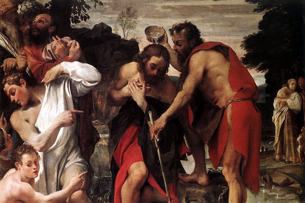 Bautismo de Cristo, óleo de Aníbal Carracci, 1584. (Foto: Wikimedia Commons/obra de dominio público)