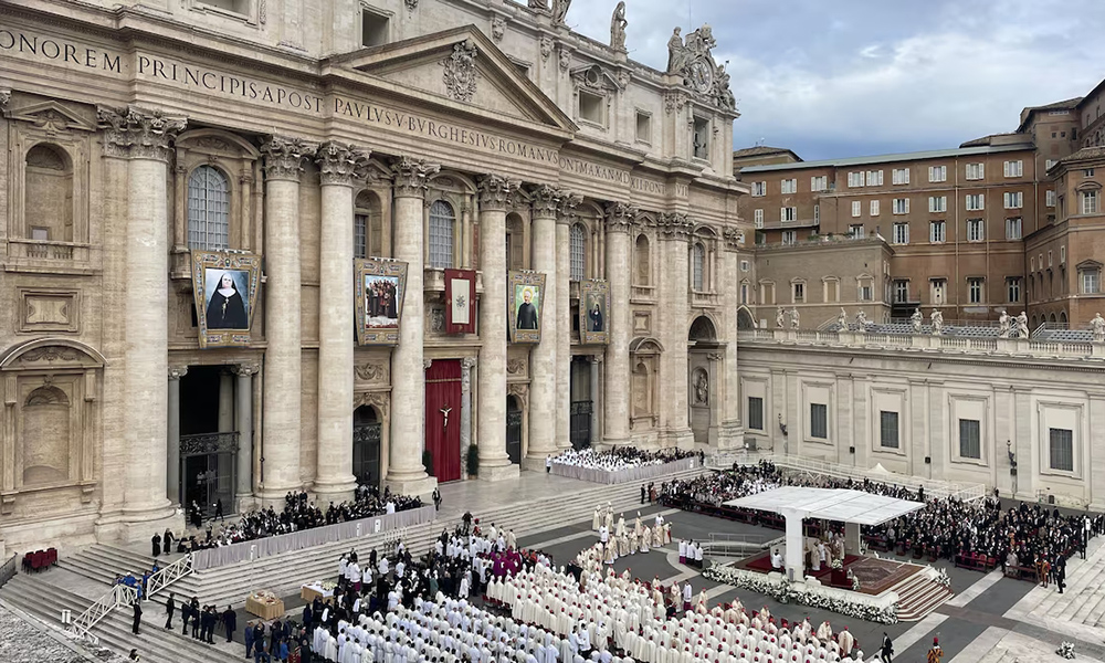 The canonization ceremony of Mother Marie-Léonie Paradis on Oct. 20, 2024, in St. Peter's Square, Rome (Courtesy of Rachel Lemieux)