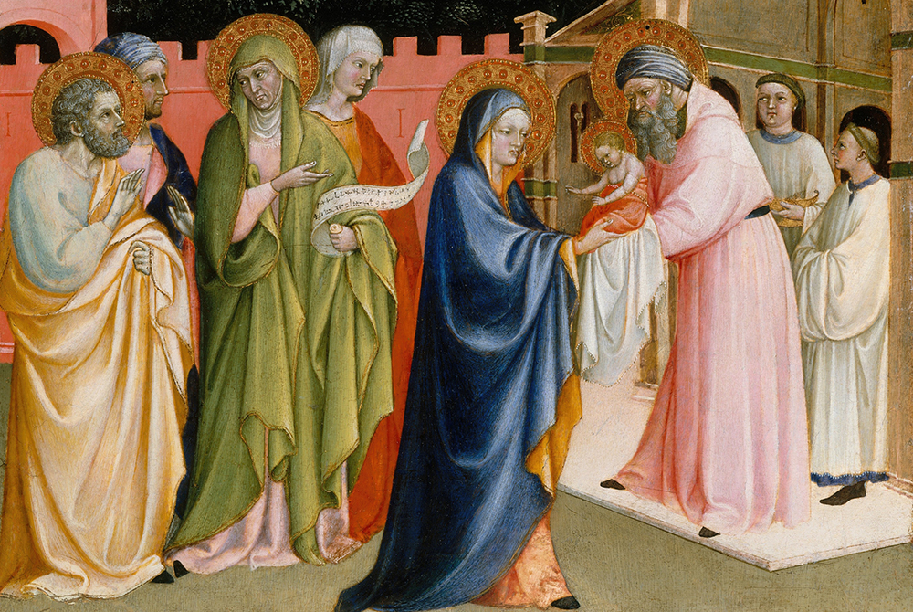 "The Presentation in the Temple" (ca. 1430) by Alvaro Pirez (Artvee)