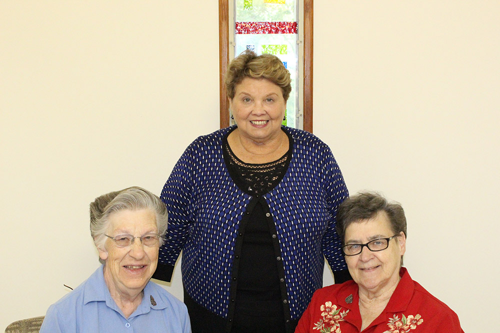 From left: Sr. Ruth Kurtz; Barbara Butchart, AAUW member and president of the St. Charles Coalition; and Sr. Esther Hogan (Courtesy photo)