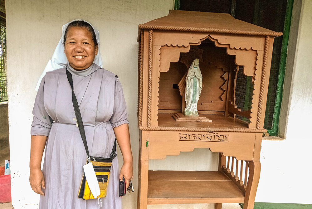 Sr. Baptista Rema, Salesian Sister of Mary Immaculate, at Our Lady of Lourdes Hospital in Baromari, Sherpur, Bangladesh (Sumon Corraya)