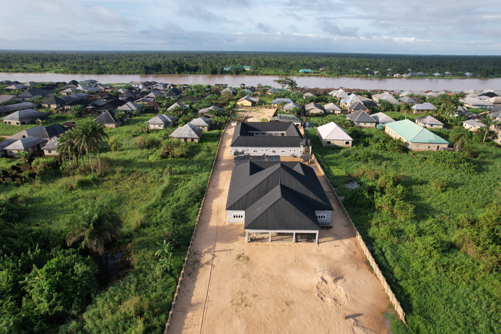 The 12 plots of sand-filled land on which the sisters of the Medical Missionaries of Mary (MMM) house and clinic are built in Torugbene.