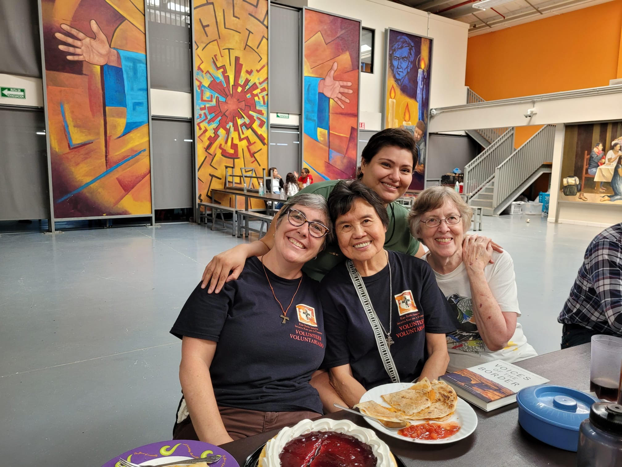 Srs. Eileen McKenzie, Olga Cristobal, RGS, Cynthia Hernandez, coordinator of volunteers at KINO, and Sr. Kristine Vorenkamp.