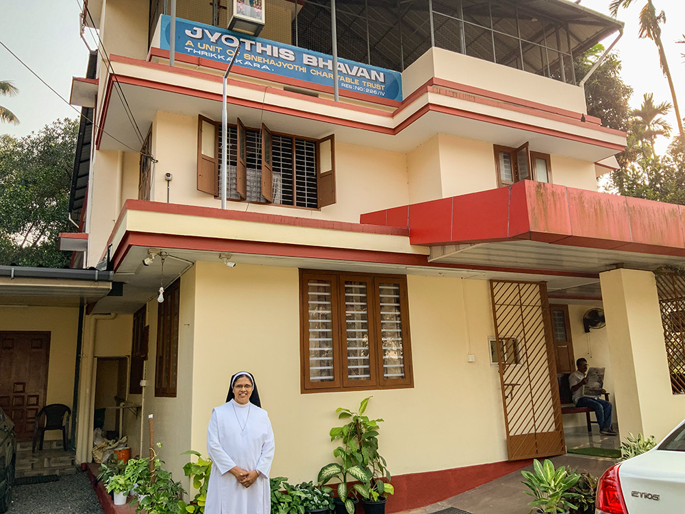 Sr. Navya Maria is a general counselor and head of  the Congregation of the Mother of Carmel's media department at Jyothis Bhavan, a short-stay home for young transgender people in Kochi, southern Kerala, India. (Binu Alex)