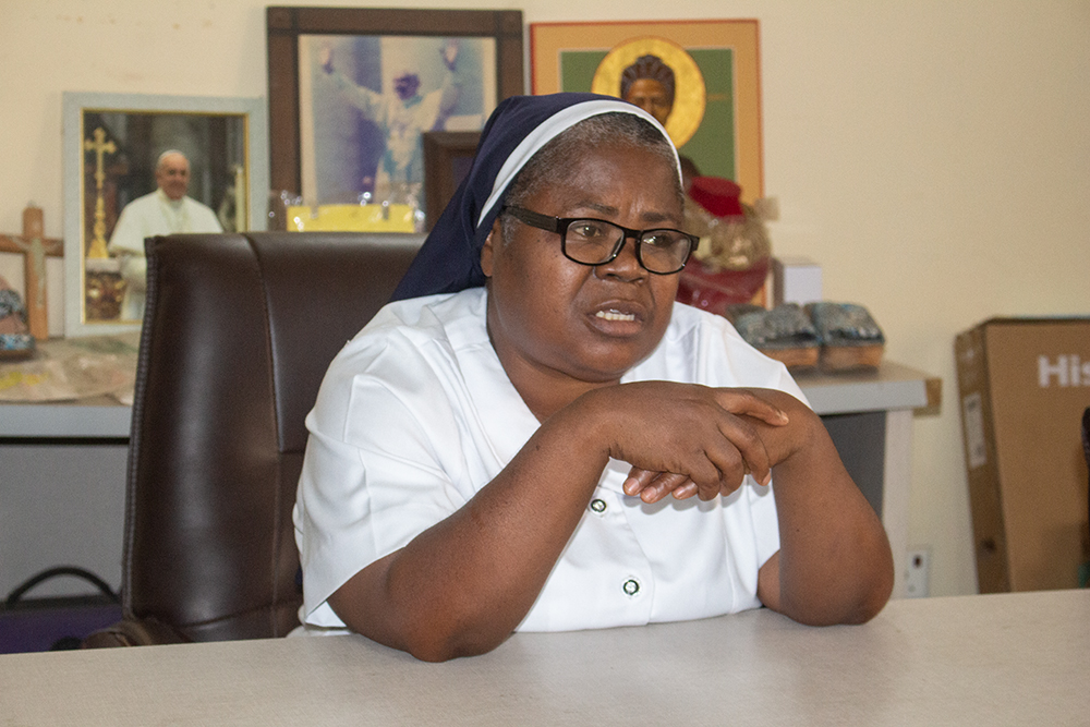 St. Louis Sr. Clara Azubuike, former coordinator of a community-based rehabilitation program for persons with disabilities in Akure, Nigeria, now works at the Bakhita Empowerment Centre, where survivors of human trafficking find shelter and receive rehabilitation before they are reintegrated into the community. (GSR photo/Ayo Omotola)