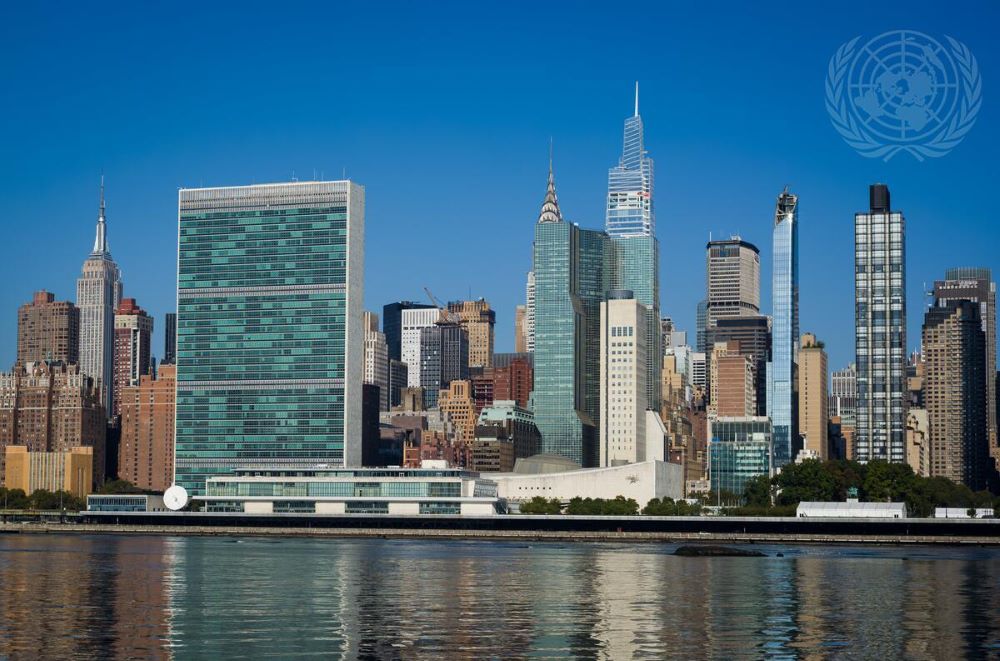 The United Nations headquarters building The United Nations headquarters building