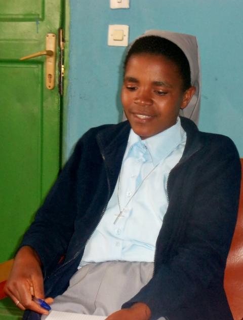 Sr. Marie Claire Benie Nyiramugisha, the deputy head for St. Vincent de Paul Children Rehabilitation Center in Musanze district, Northern Rwanda (Aimable Twahirwa)