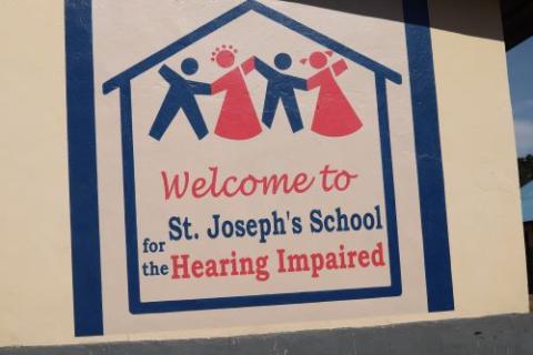 St. Joseph's School for the Hearing Impaired in Makeni, Sierra Leone, is the country's only school offering hearing aid assessment and testing. 
