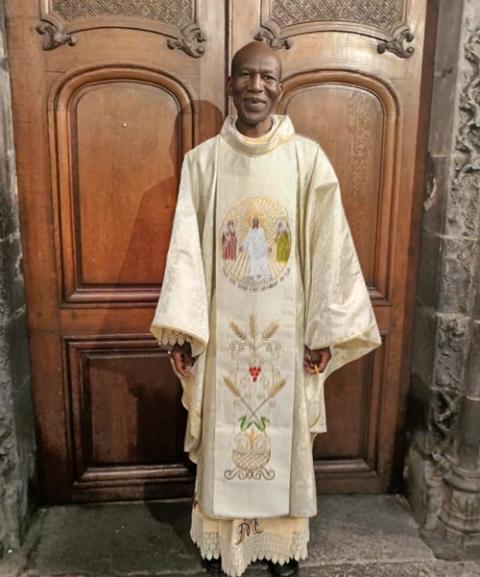 Fr. Arsène Kagone was ordained a priest on June 23 at the age of 54. (Courtesy of Chantal Oueadraogo)