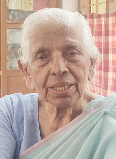 Medical Mission Sr. Dolores Kannampuzha, 92, at the Anna Dengel House in Changanacherry, Kerala (Thomas Scaria)