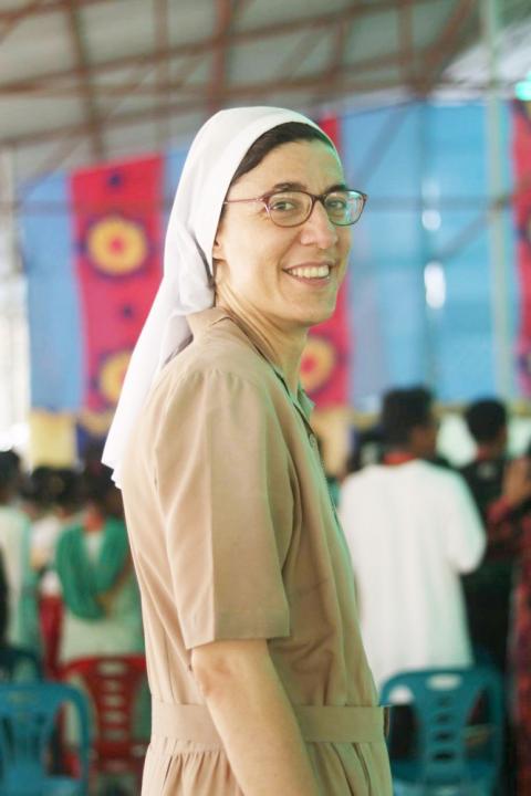 Sr. Lorenza Raffaella Radini a nun from Missionary Sisters of the Immaculate, popularly known as PIME sisters. (Stephan Uttom Rozario)