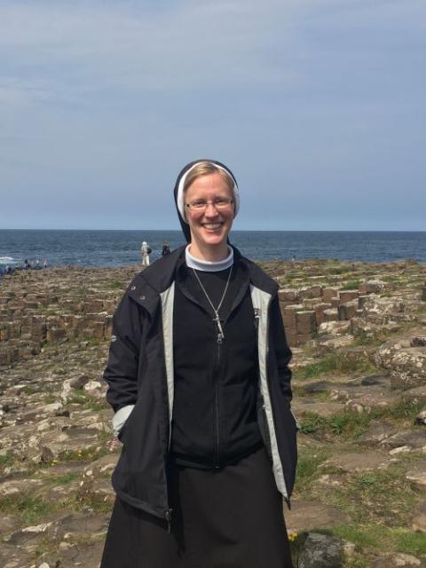 The author at Giant's Causeway, County Antrim, Northern Ireland, in June 2021 (Courtesy of Kathryn Press)