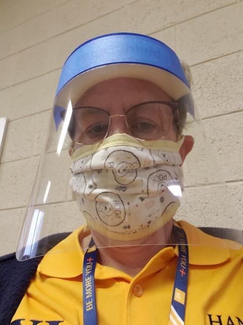 But with face shield and mask, gloves and bottles of cleaner, and risk of exposure and illness, I return to my classroom. (Jane Marie Bradish)