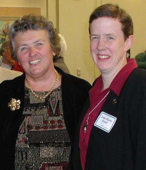 Sr. Joan Chittister, left, with Sr. Jane Marie Bradish in 2006 (Courtesy of the School Sisters of St. Francis)