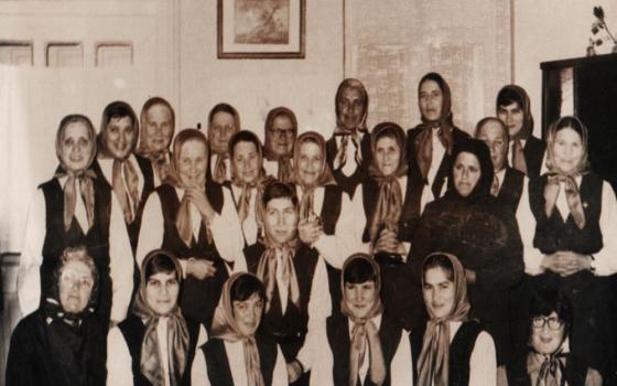 Basilian sisters held a three-day underground spiritual retreat in a two-room Romanian apartment in May 1988, a year before the communist regime was overthrown. Sr. Ioana Bota, center, was provincial superior. 