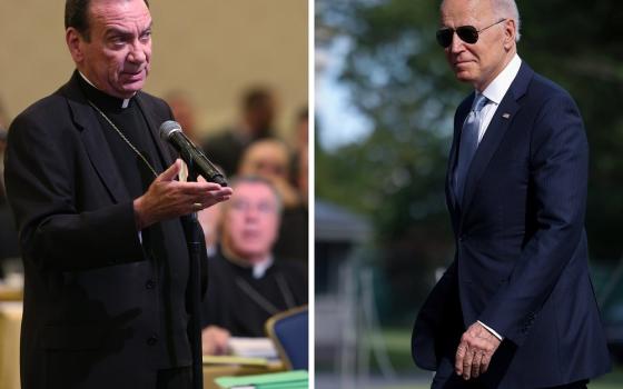 Archbishop Dennis Schnurr of Cincinnati and President Joe Biden