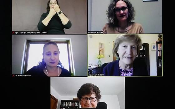 This is a screen grab from an Oct. 19 online panel about the death penalty sponsored by Renew International and the Archdiocese of Washington (Catholic News Service)