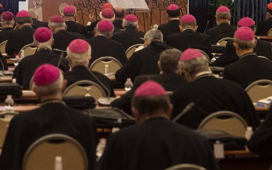 Italian bishops attend a meeting in Rome Nov. 22, 2021. (CNS/Vatican Media)