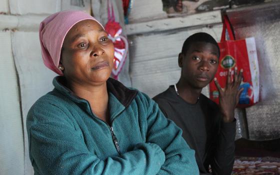 Stanley Joakim, with his mother at their house in Arusha on June 12, 2019. Stanley was kidnapped outside the school gate by unknown people in May 2019. (GSR photo/Doreen Ajiambo)