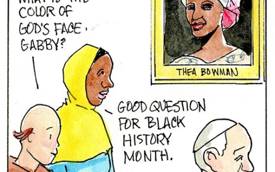 Francis, the comic strip: What is the color of God's face?