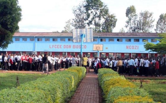 Students gather outside Don Bosco Ngozi High School in Burundi. (Courtesy of ANS Agenzia Info Salesiana)