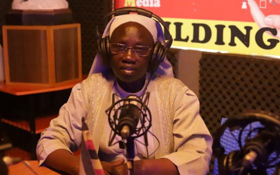 Sr. Mary Lilly Driciru of the Missionary Sisters of Mary Mother of the Church hosts her weekly radio show at Radio Maria Uganda on April 30. She educates residents on the benefits of COVID-19 vaccines and debunks myths surrounding vaccines. 