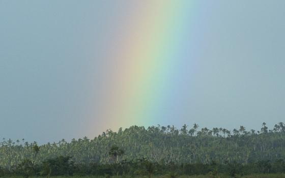 Rainbow near Basey, Philippines, 2014 (CNS/Tyler Orsburn)