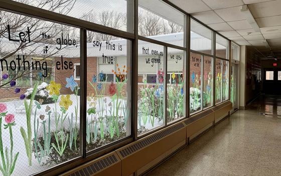 Glimpses of the Collier High School hallways beckoning in spring with the help of excerpts from Amanda Gorman's poem "The Hill We Climb" (Maddie Thompson)