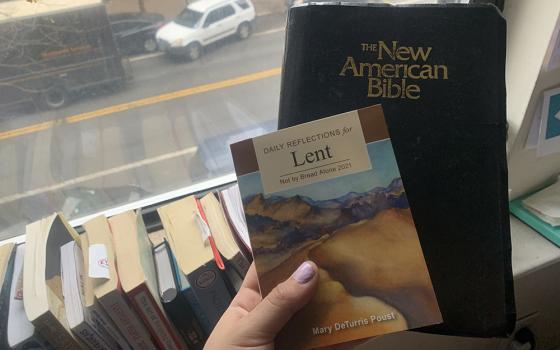 This Lent reflection book was given to my Good Shepherd Volunteer community members and me from a Good Shepherd sister. Reading the Bible is one part of my spirituality goals for my service year. (Provided photo)